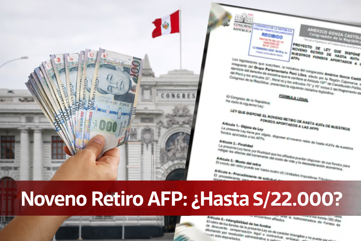 Noveno retiro de AFP en Perú: presentan proyecto de ley para liberar hasta 4 UIT de los fondos